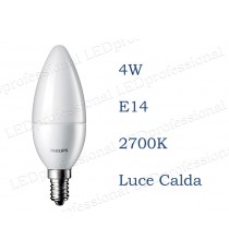 Lampadina Philips Corepro LEDCandle 4w E14 luce calda 2700k equivalente a 25w Oliva Smerigliata