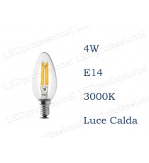 Lampadina LED Wiva filamento 4w E14 luce calda 3000k equivalente a 35w Oliva Chiara