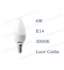 Lampadina LED Wiva 6w E14 luce calda 3000k equivalente a 40w Oliva Opale