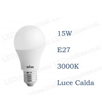 Lampadina LED Wiva 15w E27 luce calda 3000k equivalente a 100w Goccia Opale