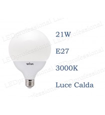 Lampadina LED Wiva 19w E27 luce calda 3000k equivalente a 151w Globo Opale