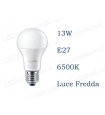 Lampadina LED Philips 13w E27 luce fredda 6500k corepro equivalente a 100w Goccia