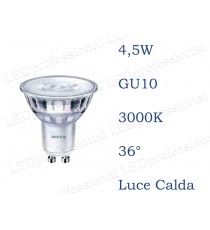 Lampadina LED Philips 4,6w GU10 luce calda 3000k corepro equivalente a 50w MR16