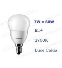 Lampadina Philips Corepro LED Luster 7w E14 luce calda 2700k equivalente a 60w Sfera