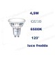Lampadina LED Philips 4,9w 50w  GU10 luce fredda 6500k corepro 120°