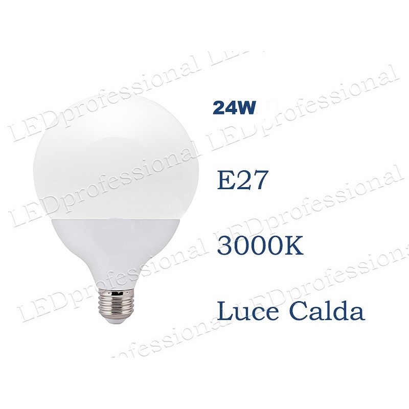 lampadina LED Wiva 24W E27 luce calda Globo Opale