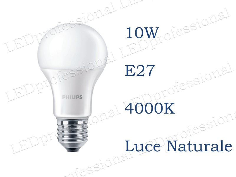 lampadina LED Philips 10W E27 luce naturale Goccia