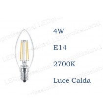 Lampadina Philips Classic LEDcandle 4w E14 luce calda 2700k equivalente a 40w Oliva Chiara