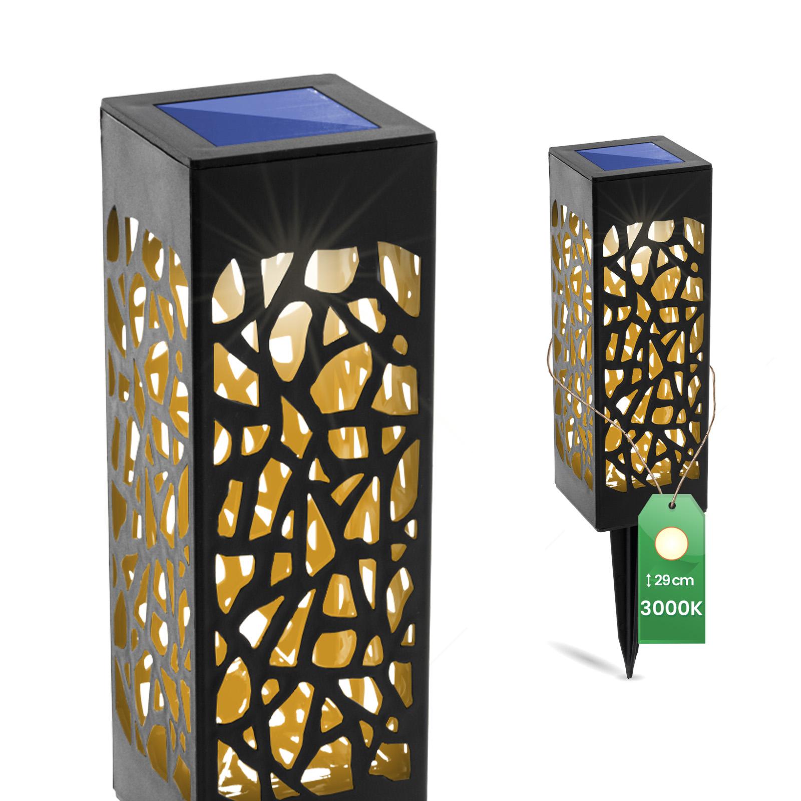 Lampada ad energia solare da giardino LED 3000K IP44 Paletto traforato AZURE LUMILED