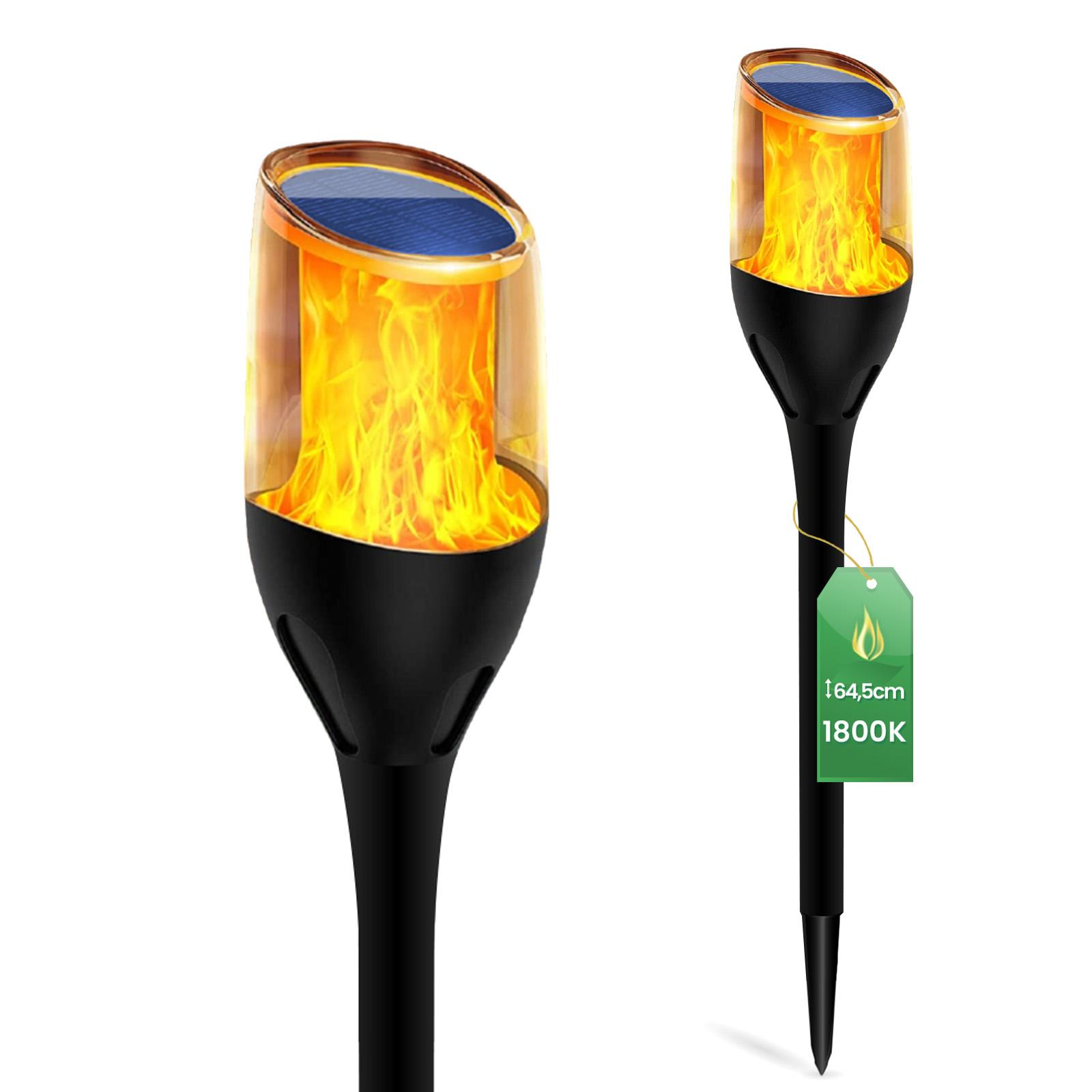 Lampada ad energia solare da giardino LED da giardino da esterno effetto fiamma IGNIS 64 cm LUMILED Lampada ad energia solare da giardino LED da giardino da esterno effetto fiamma IGNIS 64 cm LUMILED